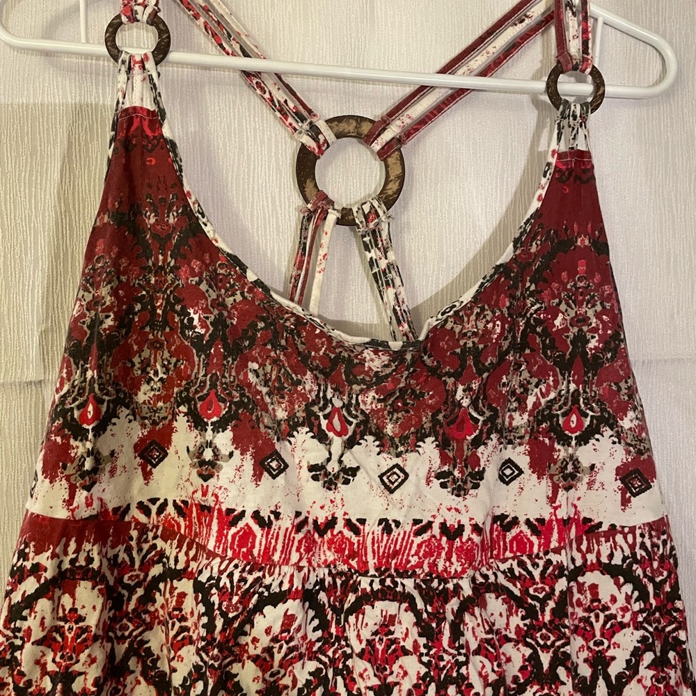 Summer Tank top with wood accents